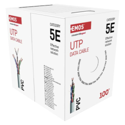Datový kabel UTP CAT 5E PVC Basic, 100m, 100 m