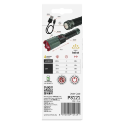 LED nabíjecí kovová svítilna 1200 lm, 2200 mAh