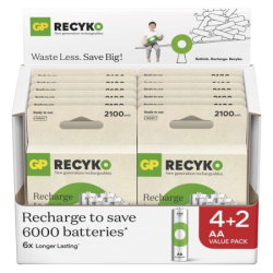 Nabíjecí baterie GP ReCyko 2100 AA (HR6), 6 ks, 6 ks