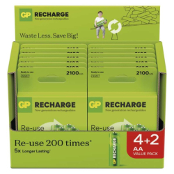 Nabíjecí baterie GP Recharge 2100 AA (HR6) 6ks, 6 ks