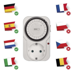Časovač SCHUKO – mechanická spínací zásuvka TS-MD31