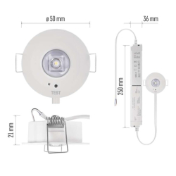 Nouzové svítidlo ORSU 1W 130lm 3h MT