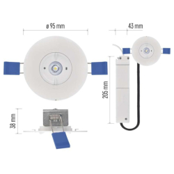 Nouzové svítidlo ORSU 2W 300lm 3h MT