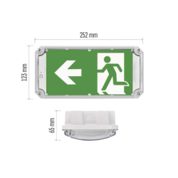 LED Nouzové svítidlo NESSI 4W 3h IP66, autotest