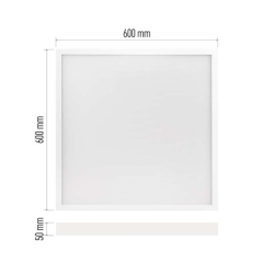 LED panel BAXXO 60×60, čtvercový přisazený bílý, 36W neutr. bílá UGR
