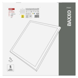 LED panel BAXXO 60×60, čtvercový přisazený bílý, 36W neutr. bílá UGR