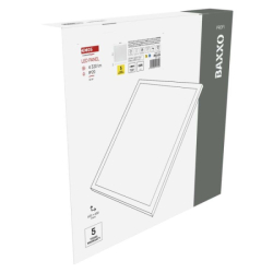 LED panel BAXXO 60×60, čtvercový přisazený bílý, 36W neutr. bílá UGR