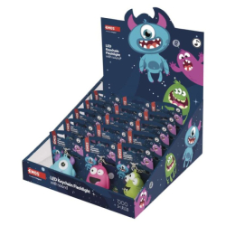 LED klíčenka - příšerky se zvukem, 18 ks, display box, 18 ks