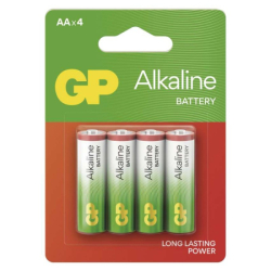 Alkalická baterie GP Alkaline AA (LR6), 4 ks, 4 ks