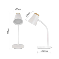 LED stolní lampa TARA, bílá