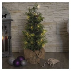 LED svítící stromek, 50 cm, venkovní i vnitřní, teplá bílá, časovač