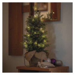 LED svítící stromek, 50 cm, venkovní i vnitřní, teplá bílá, časovač