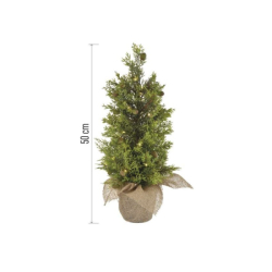 LED svítící stromek, 50 cm, venkovní i vnitřní, teplá bílá, časovač
