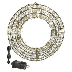 LED vánoční věnec – 480 LED, venkovní i vnitřní, teplá bílá