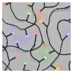 LED vánoční řetěz, 18 m, venkovní i vnitřní, multicolor, programy, časovač