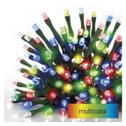 LED vánoční řetěz, 50 m, venkovní i vnitřní, multicolor, programy, časovač