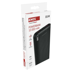 Powerbanka EMOS AlphaQ3, 10 000 mAh, 22,5 W, černá