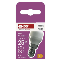 LED žárovka do ledničky ST26 / E14 / 2,3 W (25 W) / 255 lm / neutrální bílá
