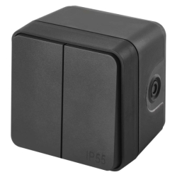 EMOS Cyklone přepínač dvojitý střídavý č. 6+6, IP55
