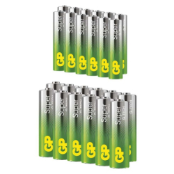 GP alkalická baterie SUPER AA 12 + AAA 12 + LED řetěz BL