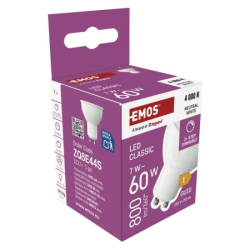 LED žárovka Classic MR16 / GU10 / 7 W (60 W) / 800 lm / neutrální bílá / krok. stmv.