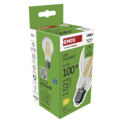 LED žárovka Filament A60 / E27 / 11 W (100 W) / 1 521 lm / neutrální bílá / stmívatelná