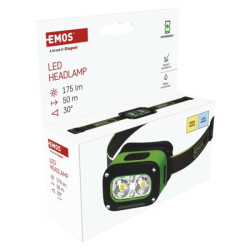 LED nabíjecí čelovka P3545, 175 lm, 50 m, Li-Pol 800 mAh