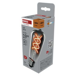 LED žárovka DECO SMOKED ST64 / E27 / 4,5 W (19 W) / 180 lm / flame