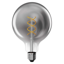 LED žárovka DECO SMOKED G125 / E27 / 4,5 W (19 W) / 180 lm / flame