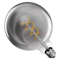 LED žárovka DECO SMOKED G125 / E27 / 4,5 W (19 W) / 180 lm / flame