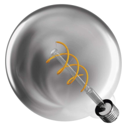 LED žárovka DECO SMOKED G125 / E27 / 4,5 W (19 W) / 180 lm / flame