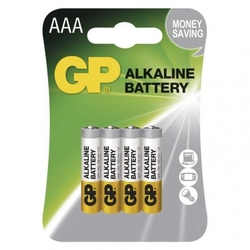 Alkalická baterie GP Alkaline AAA (LR03), 4 ks