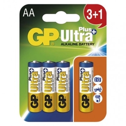 Alkalická baterie GP Ultra Plus AA (LR6), 4 ks