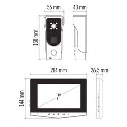 Sada videotelefonu EMOS EM-05R s ukládáním snímků