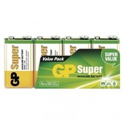 Alkalická baterie GP Super 9V (6LF22), 4 ks