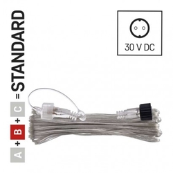 Prodlužovací kabel pro spojovací řetězy Standard transparentní, 10 m, venkovní i vnitřní