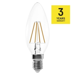 LED žárovka Filament Candle 4W E14 teplá bílá