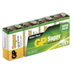 Alkalická baterie GP Super 9V (6LF22), 4 ks