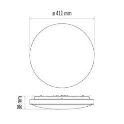 LED přisazené svítidlo, kruhové 21,5W, stmív. se změnou CCT