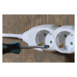 Prodlužovací kabel 3 m / 3 zásuvky / bílý / PVC / 1,5 mm2