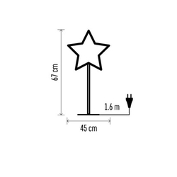 Vánoční hvězda papírová se stojánkem, zelená, 45 cm, vnitřní