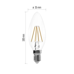 LED žárovka Filament Candle 4W E14 neutrální bílá