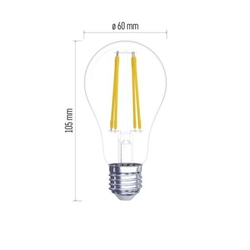LED žárovka Filament A60 5,9W E27 teplá bílá, 2 ks