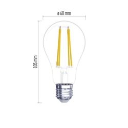 LED žárovka Filament A60 5,9W E27 neutrální bílá