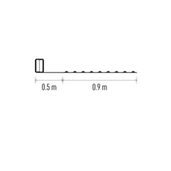 LED vánoční nano řetěz měděný, 0,9 m, 2x AA, vnitřní, teplá bílá, časovač
