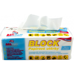 BALsoft Block 2vrstvé papírové utěrky, 200 ks
