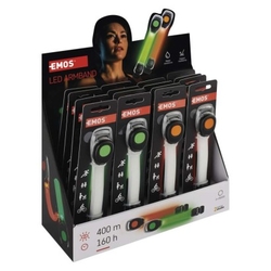 LED náramek, 10 lm, 2× CR2032, 16 ks, display box, 16 ks