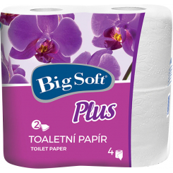 Big Soft Plus 2vrstvý toaletní papír, role 160 útržků, 4 role