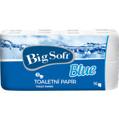 Big Soft Blue 3vrstvý toaletní papír, role 150 útržků, 16 rolí