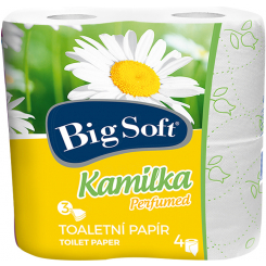 Big Soft Kamilka 3vrstvý toaletní papír, role 160 útržků, 4 role